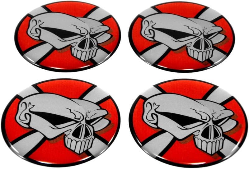 Dekal för centrumkåpa - Dödskalle
