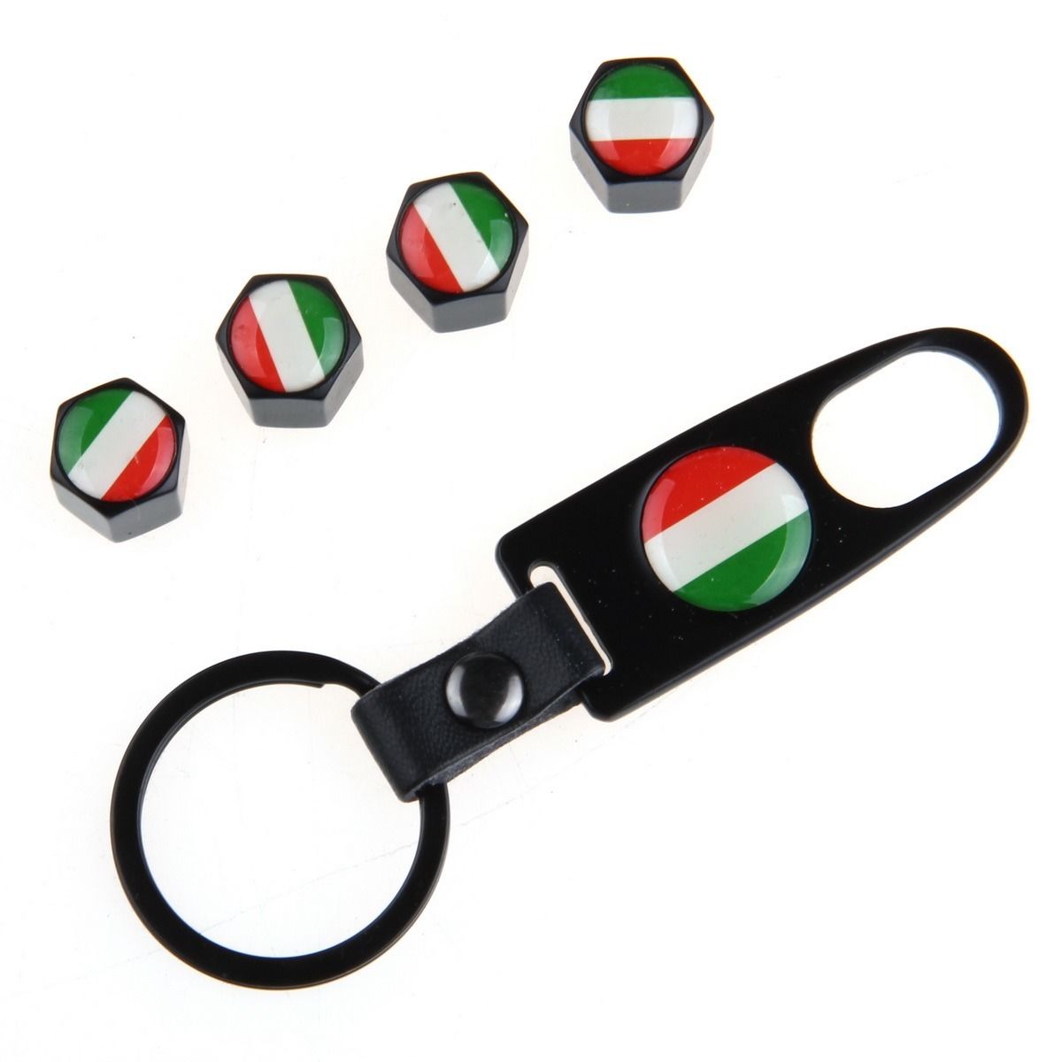 Ventilhattar flagga Italien 4st + Nyckelring